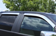 AVS Chrome Rain Guards Vent Visors 2019-2025 Silverado & GMC Sierra Crew Cab picture