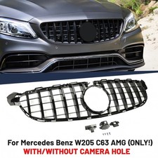 GT R Black Grille W/CAMERA Hole For 2015-2018 Mercedes-Benz W205 C63 C63S AMG S picture