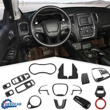 16x Interior Full Set Decoration Cover Trim Kit For Dodge Durango Carbon Fiber picture