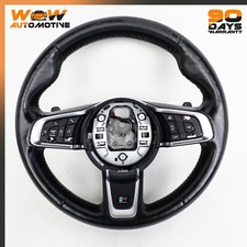 15-25 JAGUAR XF XE F-PACE FRONT STEERING WHEEL PADDLE SHIFTERS HEATED BLACK OEM picture