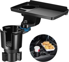 Car Cup Holder Tray 2-in-Detachable Car Food Table Tray 1 picture