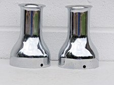 2 NOS vintage COCKTAIL SHAKER chrome EXHAUST TIPS 4-1/2 inch MOTORCYCLE $12.95 picture