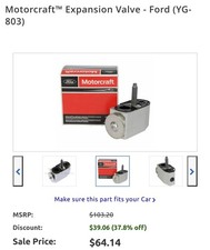 Genuine Motorcraft A/C Expansion Valve  YG-803 picture
