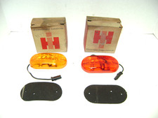 Two NOS IH International Harvester Marker Lights-One Red & One Amber & Boxes picture