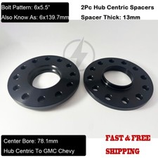2Pc 6x5.5 Hub Centric Wheel Spacers 13mm For Chevy GMC 1500 Silverado 6x139.7 picture