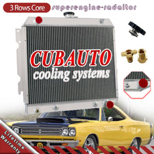 3Rows Radiator For 1968-1973 Plymouth Roadrunner Satellite, Dodge Challenger V8 picture