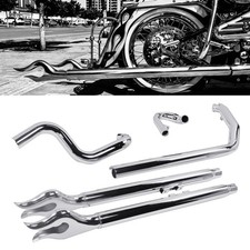 SHARKROAD True Dual Fishtail Exhaust Set for Softail 2000-2017, 36