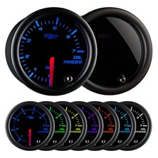 GlowShift BAR Oil Pressure Gauge Kit w/ Sensor Sending Unit, Tinted 7 Color picture