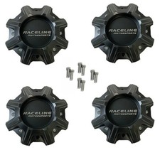 4 Cap Deal Raceline Mamba 927M Black Wheel Center Caps CAP8035-2-U9B C816-2 picture