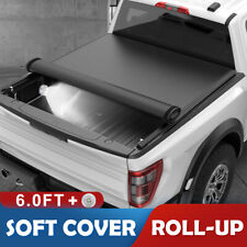 6FT Roll Up Bed Tonneau Cover Fit 2005-2015 Toyota Tacoma Truck w/Lamp New picture