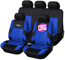 Juego Completo de Fundas Asientos Coche azul, Fundas Para Asientos Delanteros picture