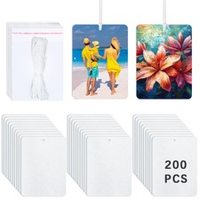 200 Sublimation Air Freshener Blanks Felt DIY Car Home Hanging Decoration picture