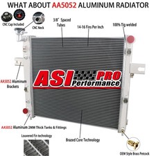 4 ROW Aluminum Radiator For 1999-2004 2001 2003 Jeep Grand Cherokee 4.0L L6 picture