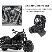 For Fat Boy Breakout Street Bob 2018-2024 Skull High-Flow Air Cleaner Filter Kit picture