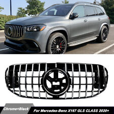 GLS63S AMG Style For Benz X167 GLS450 GLS580 2020-22 Chrome+Black Front Grille picture