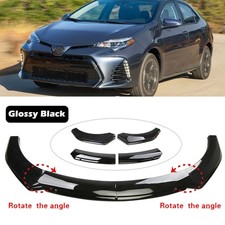 Front Bumper Lip Splitter Spoiler Glossy Black Body Kit For Honda Corolla picture