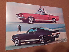 NOS 68 MUSTANG SHELBY COBRA GT 350 500 SALES MAILER BROCHURE 1968 FORD ISSUE picture