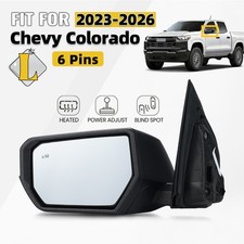 Left Side Mirror For 2023-2026 Chevy Colorado W/Heated & BSD Power Adjust 6 Pins picture