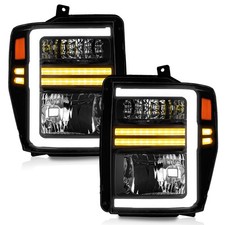 WEELMOTO Headlights For 2008-2010 Ford F250 F350 F450 Super Duty LED Sequential picture