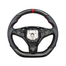 REVESOL Real Carbon Fiber Steering Wheel Red Ring for Tesla Model X Model S NEW picture
