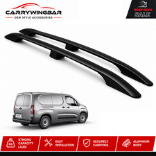 Roof Side Rails For Peugeot Partner LWB L2 2019-2026 Aluminum Black Color picture