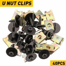 40x Car Screw Fender Body Bumper U Nut Clips Fastener For BMW F10 E46 E92 E90 US picture