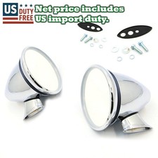 PAIR CHROME DOOR FENDER MIRRORS 2PIECES LEFT RIGHT 1954-1963 MERCEDES-BENZ 300SL picture