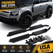 For 2020-2025 Land Rover Defender 110 Running Boards Side Steps Nerf Bars Panel picture