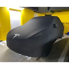 For Tesla Model 3  Black Car Cover Satin Stretch Scratch Dust Resistant Indoor picture