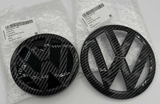 New Carbon Fiber Front and Rear Badge Emblem for VW MK7 GTI GOLF7 Set picture
