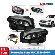 Halogen Upgrade To LED Headlight For 2016-2019 Mercedes Benz GLC300 GLC43 X253 picture