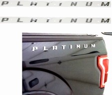 2Pcs Platinum Emblems Side Badge Nameplate Decal for 150 250 350 Platinum Chrome picture
