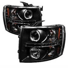 Spyder Auto Halo LED Projector Headlights 2007-2014 Chevy Silverado picture