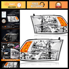 Complete Headlight Assembly for 2009-2018 Dodge Ram 1500 2500 - Bright LED Upgra picture