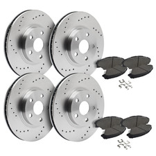 Front & Rear Drilled Brake Rotors + Pads for 2015-2020 Chevy Colorado GMC picture
