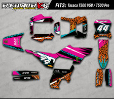 Tasaca T500 V58 T500 Pro Graphics Kit Pink Leopard 20Mil Custom Decals picture