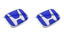 Genuine Style 2pcs 75700S2A000ZA Blue Front Rear Emblem Accord 4D Civic Si Coupe picture
