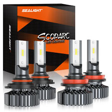 SEALIGHT 9005+H11 Combo LED Headlight Kits 240W High/Low Beam Bulbs 6000K White picture