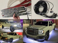 JHB 2x 4FT+2x 6.5FT Brightest QUAD ROW WHITE LED Underglow Strips Lights KIT picture
