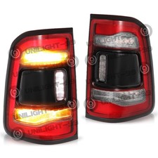 2PC For 2019-2023 Dodge Ram 1500 LED Black Tail Lights L+R Pair W/O Blind Spot picture