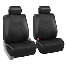 FH Group Universal Fit Premium Faux Synthetic Leather Car Seat Covers - 2pc picture