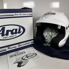 Arai GP-J3 XXL White Open Face Racing Helmet Snell SA2020 FIA 8859 HANS $659 picture