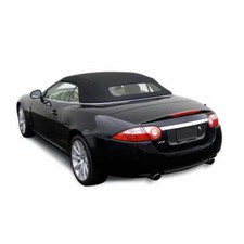 Jaguar XK/XKR Convertible Top W Heated Glass 2007-15 Black Twill Cloth picture