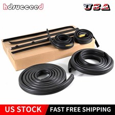 GMC Truck Front Door Window Run Sweep Felts Weatherstrip Seals Kit Set for Chevy picture