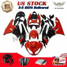 MS Fit for Kawasaki 2009-2012 ZX6R Plastic Red Black Injection Fairing ABS n005 picture