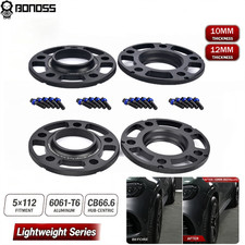 10+12mm 4Pcs Hub Centric Wheel Spacers 5x112 CB66.6 Mercedes-Benz GLE GLS BONOSS picture