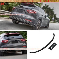 Fits Maserati Levante 2017-202 Glossy Black FRP/Carbon Fiber Rear Spoiler Wing picture