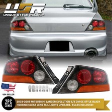 DEPO JDM Style Black Housing Tail Lights For 2003-2006 Lancer Evolution Evo 8/9 picture