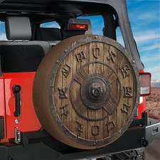 Viking Warrior's Shield Spare Tire Cover With Backup Camera Hole Option picture