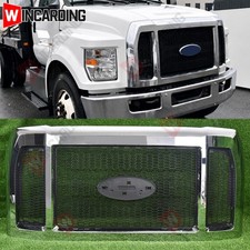 For 2016-2025 Ford F-650 F650 F-750 Chassis Front Grille Grill Chrome Assembly picture